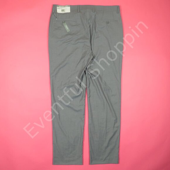 Michael Kors Dress Pants Mens 34 Gray Twill Washable Monroe New - Picture 3 of 6